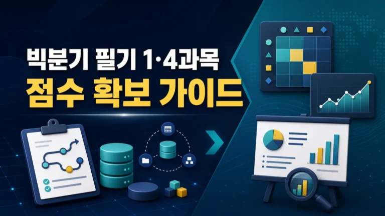 빅데이터분석기사 필기 1·4과목 점수 확보 가이드
